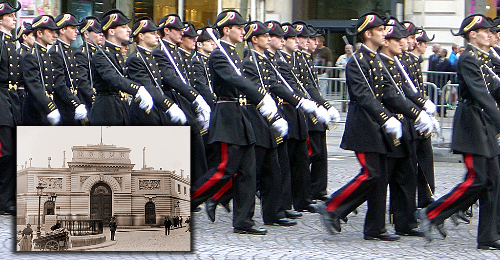 Wikipedia // Наполеон дал Школе военный статус и девиз «За Родину, Науку и Славу». Студенты Ecole polytechnique на параде в наши дни 