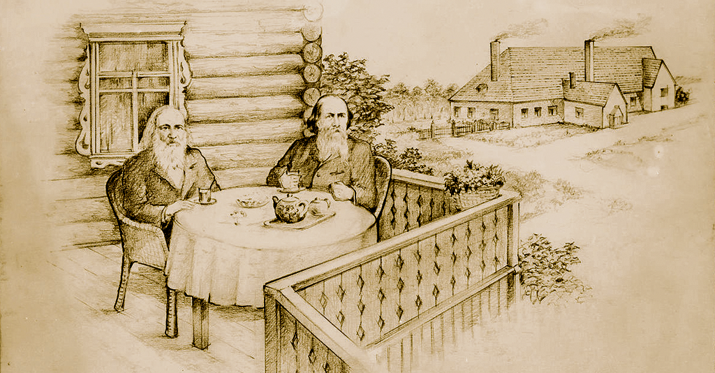 m.rusmir.media // Д.И. Менделеев и Н.В. Верещагин в Едимонове в 1869 году. Рисунок В.И. Бландова