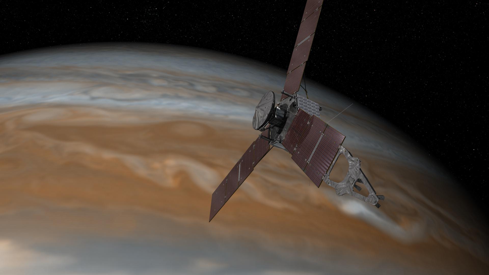 Фотография: NASA // Автоматическая межпланетная станция NASA Juno достигла орбиты Юпитера